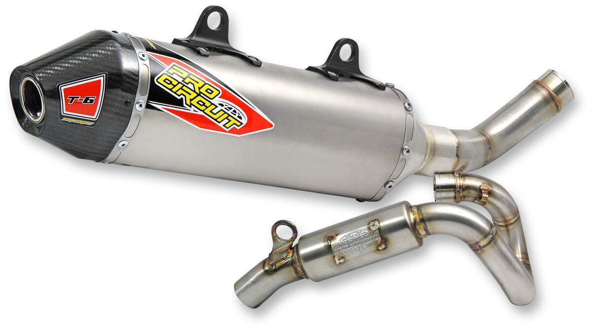EXHAUST T6 SS/TI/CF KTM 250