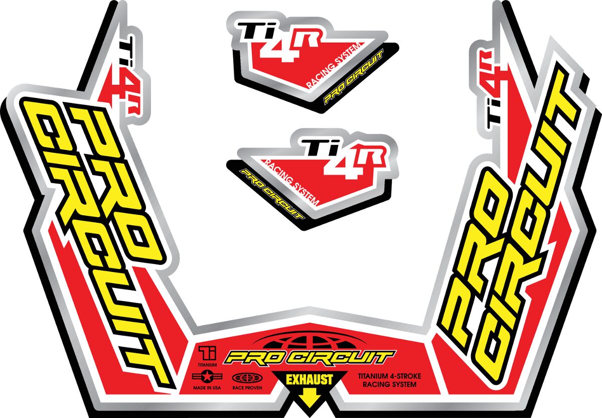 EXHAUST STICKER KIT TI4-R