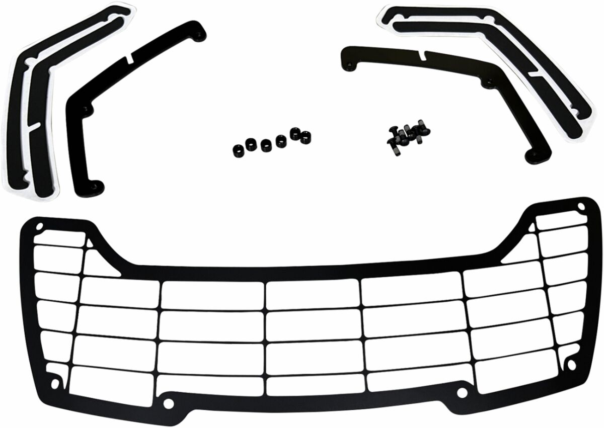 HEADLAMP GUARD KIT ALUM BLK 21