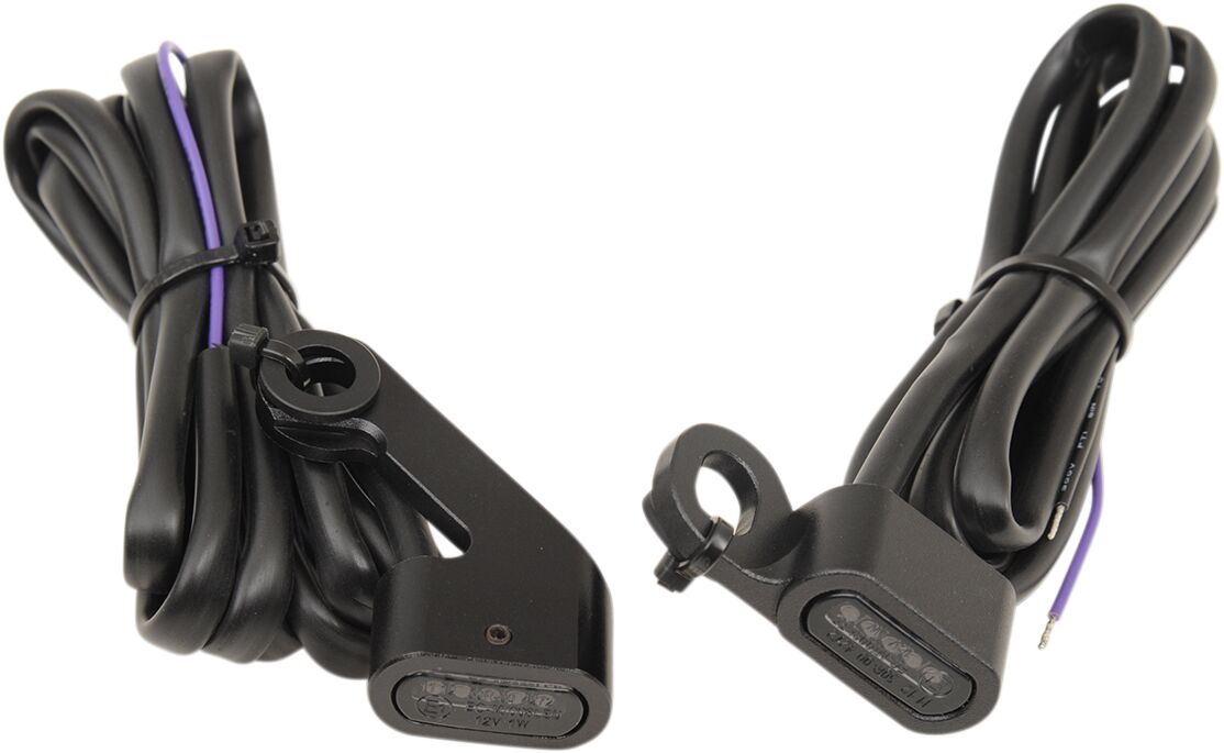 TURN SIGNALS BLACK SMOKED FLT