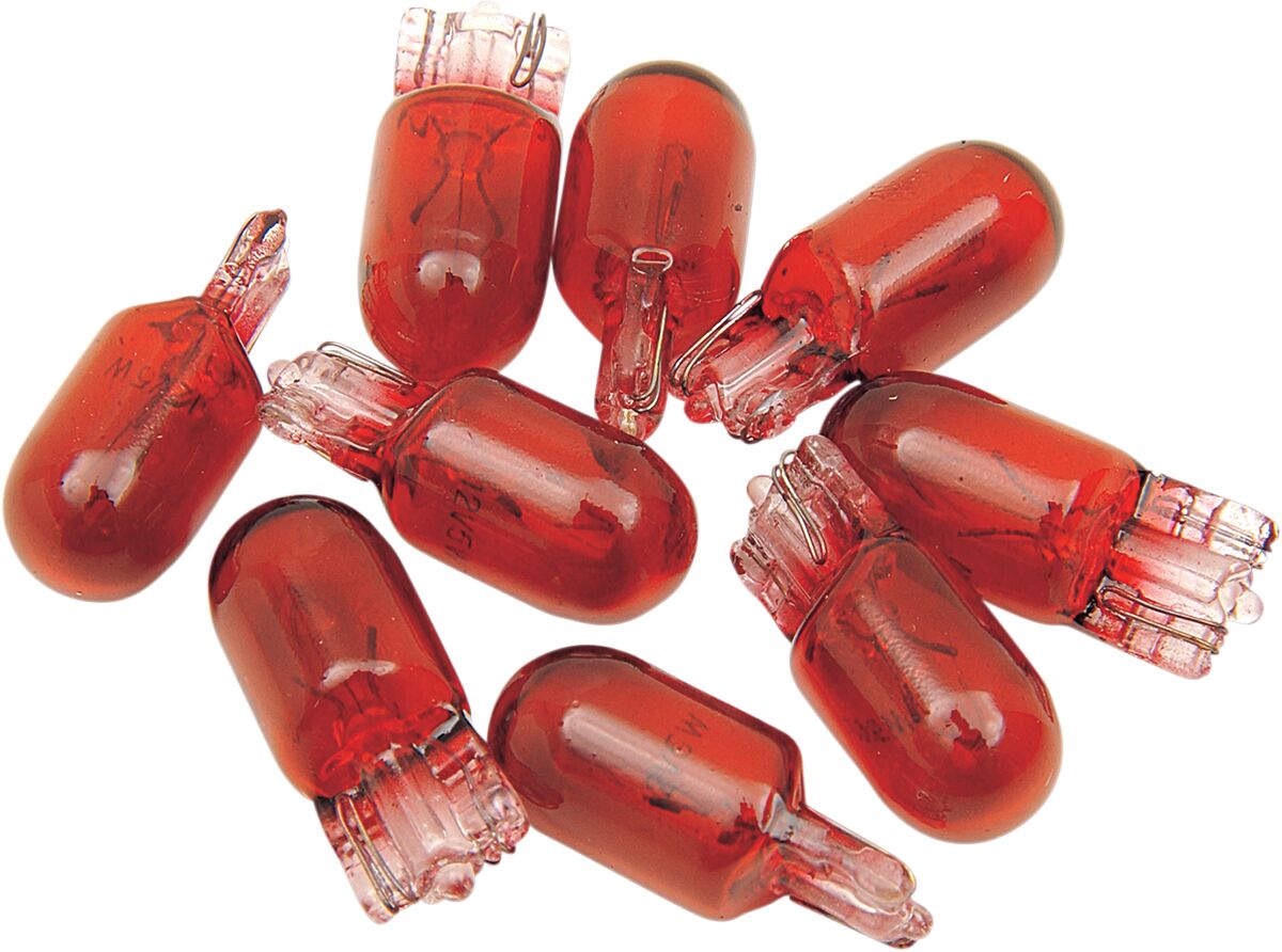 BULB RED 5W T10 10PK