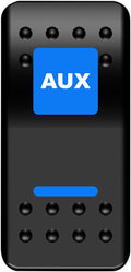 SWITCH ROCKER AUX PWR BU