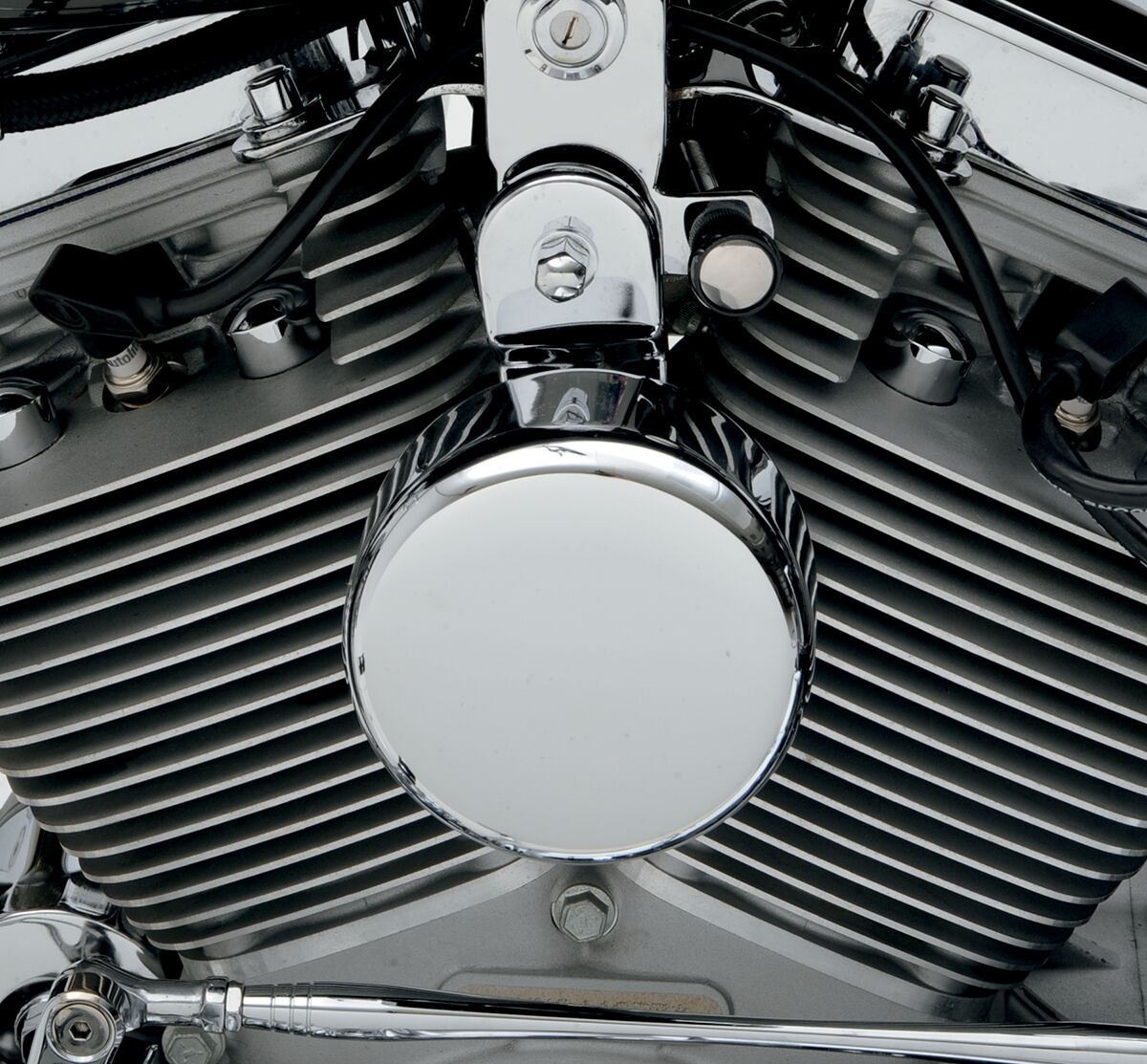 COVER HORN RND CHR
