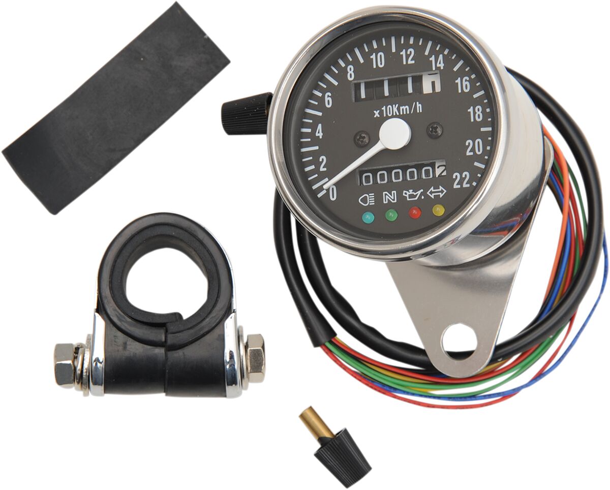 SPEEDO 4-LED BLK KM/H 2:1RATIO