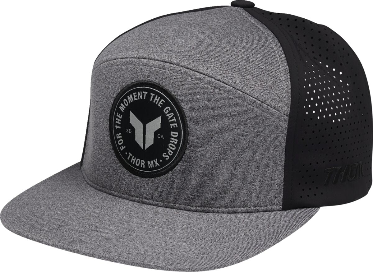 HAT BADGE HTR GY/BLACK