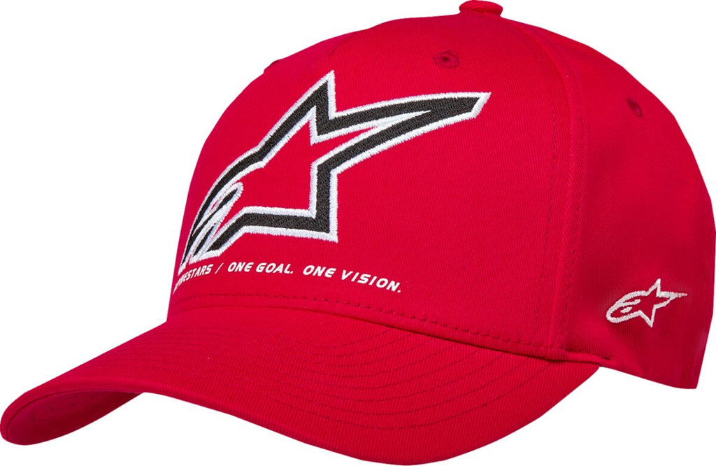 HAT CRV BILL LINEOUT RED S/M