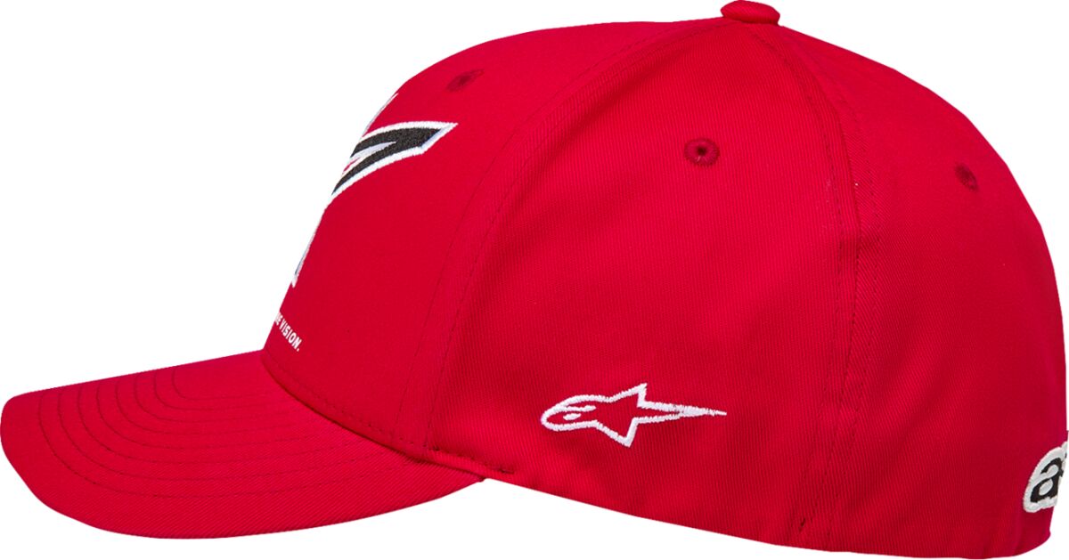 HAT CRV BILL LINEOUT RED S/M