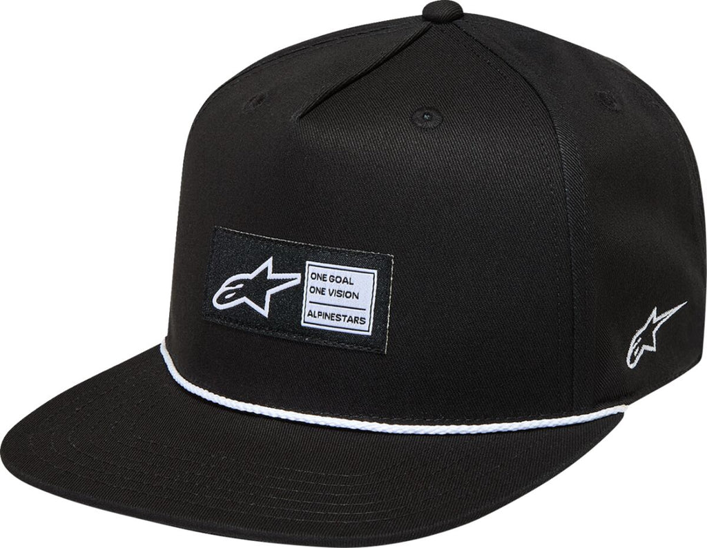 HAT FLT BILL SNAPBACK LABEL BL