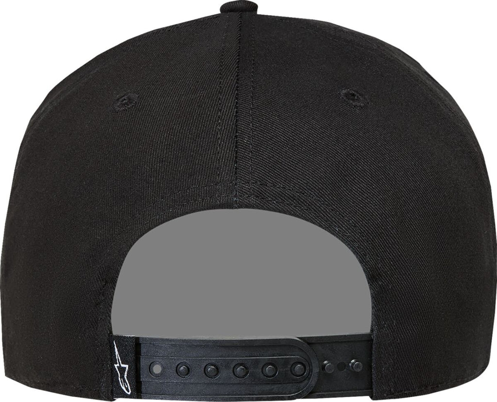 HAT FLT BILL SNAPBACK LABEL BL