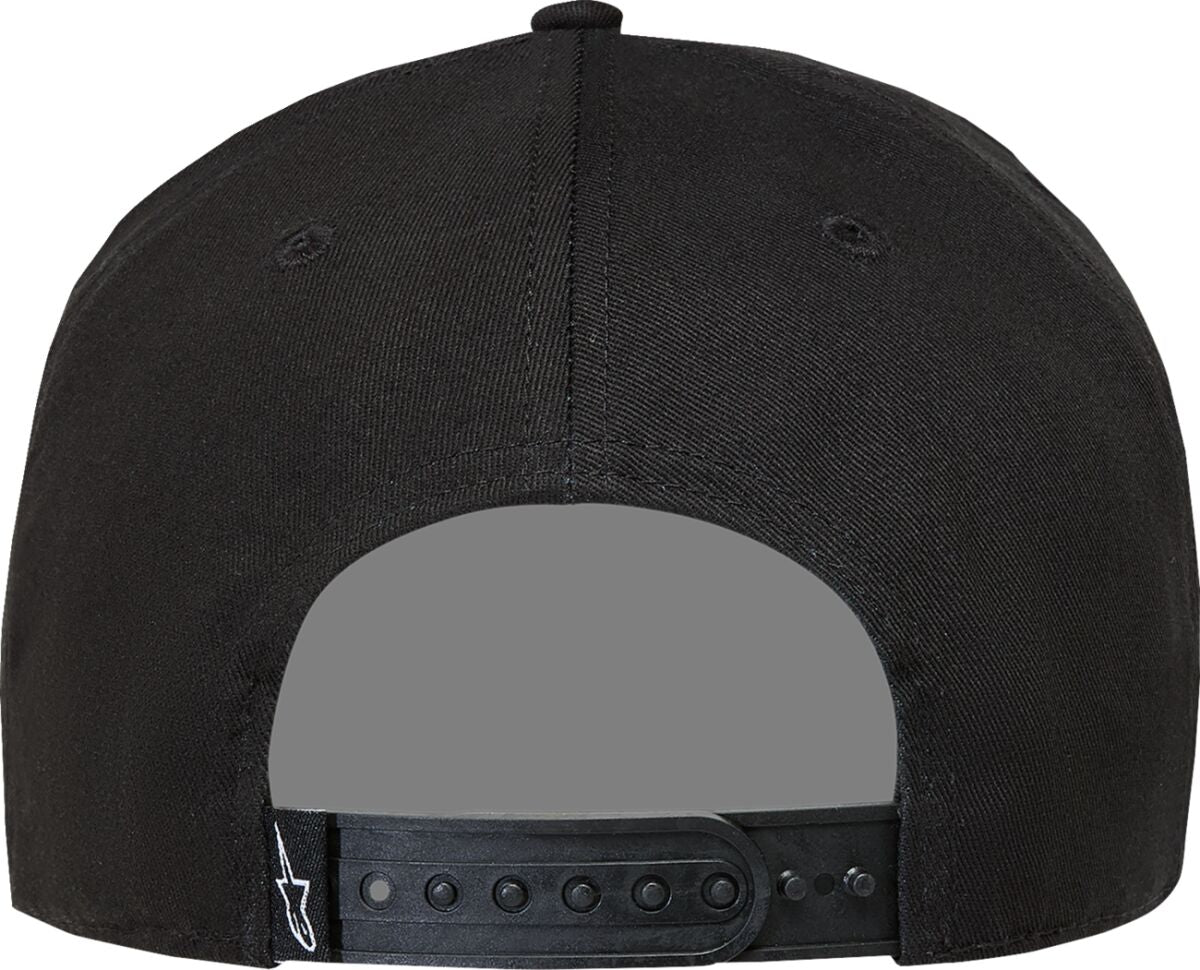 HAT FLT BILL SNAPBACK LABEL BL