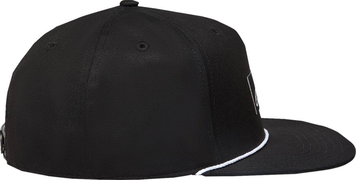 HAT FLT BILL SNAPBACK LABEL BL