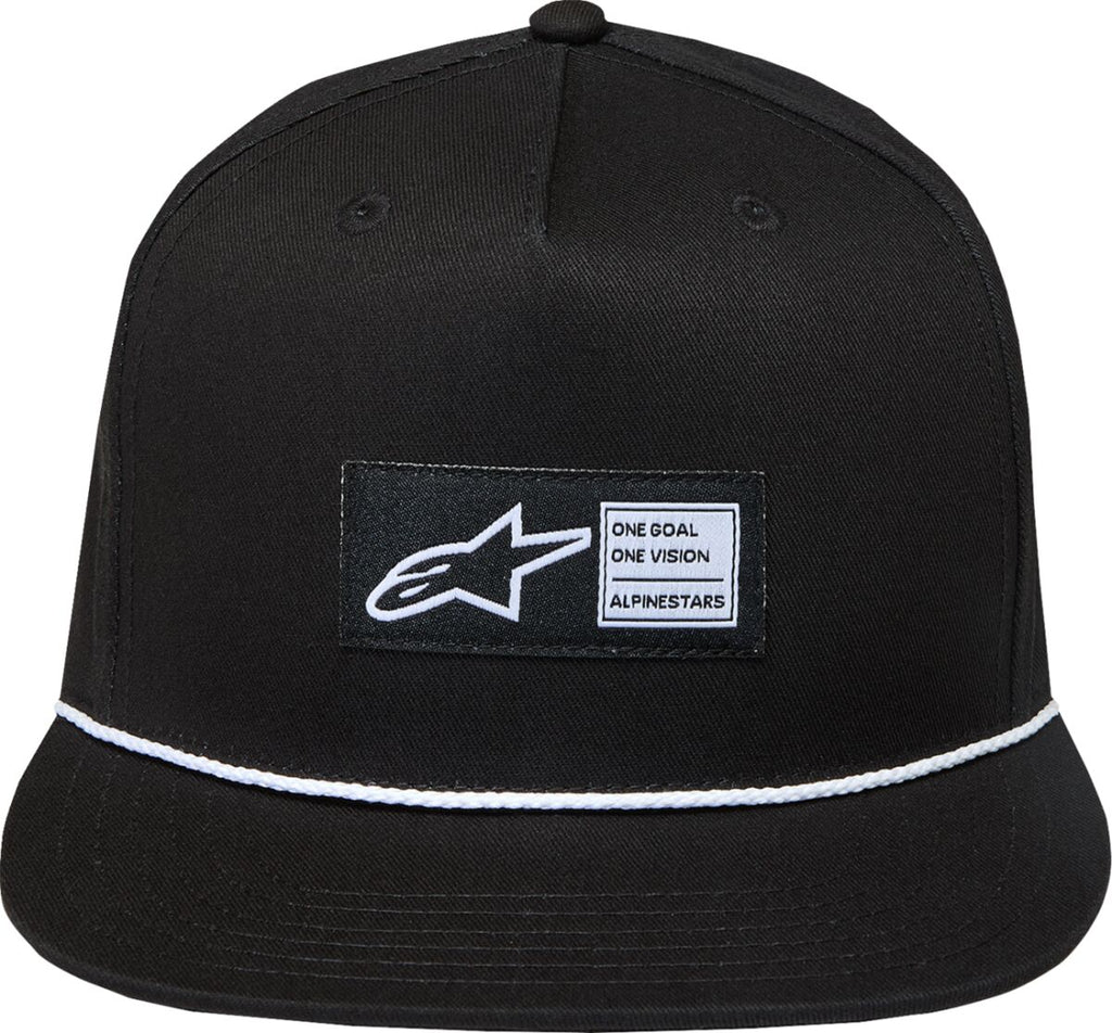 HAT FLT BILL SNAPBACK LABEL BL