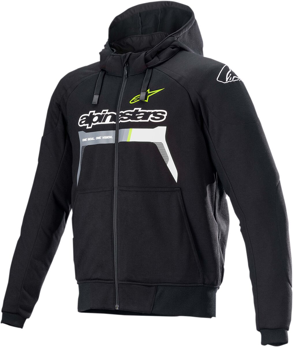 JACKET HOOD CHROME BK/YL L