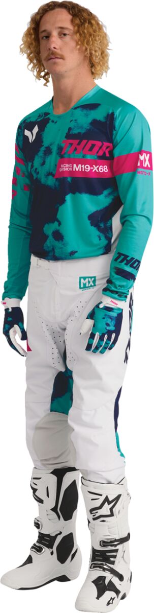PANT LAUNCHMODE BLEACH WHT/AQ