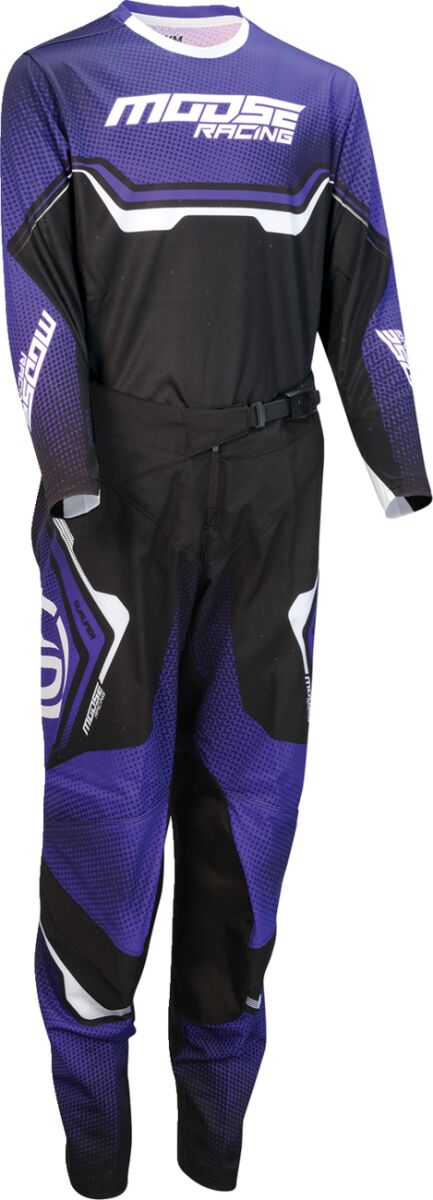 PANT YTH QUALIFIER BLACK/PURPL