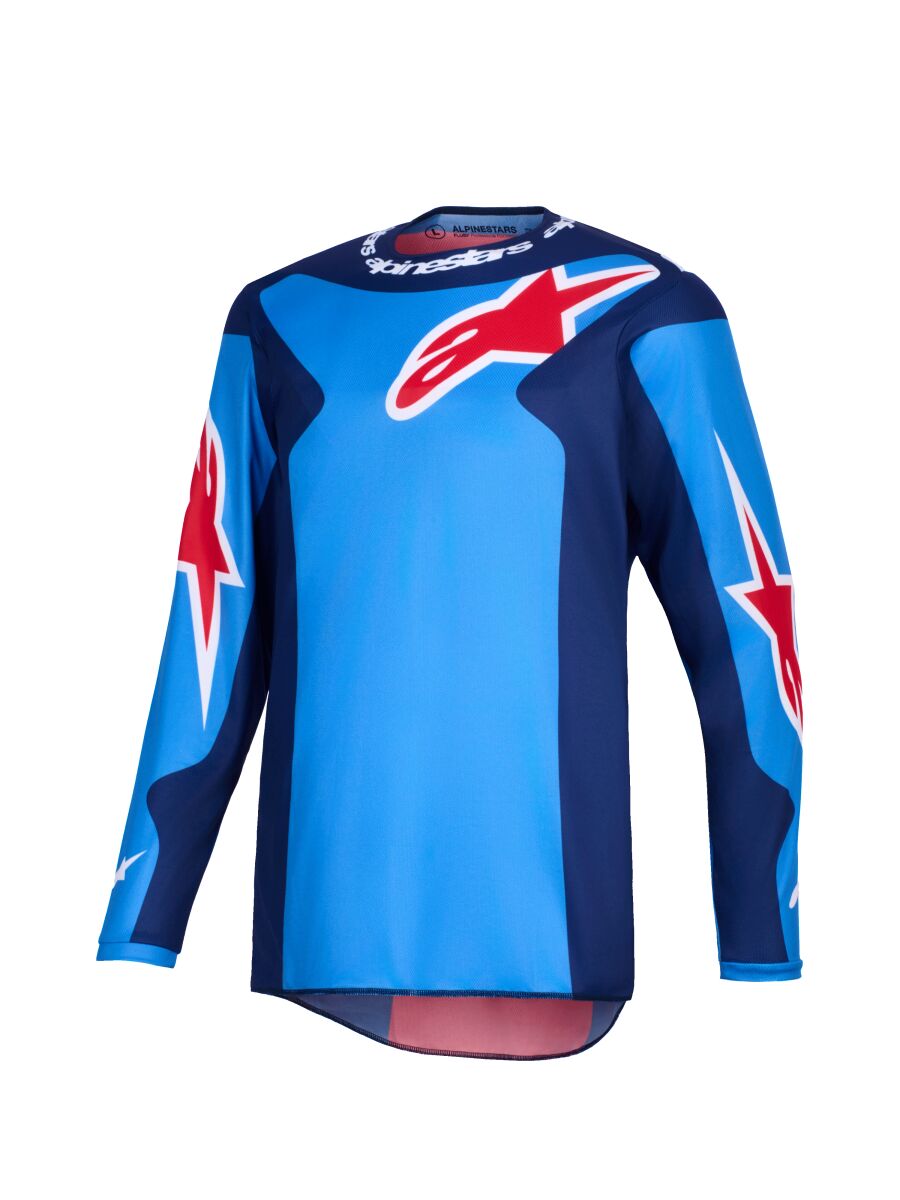 JERSEY FLUID GRID BLUE/RED L