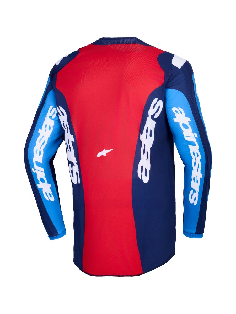 JERSEY FLUID GRID BLUE/RED L
