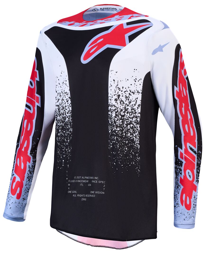 JERSEY FLUID DRAG BK/WH/BL/RD