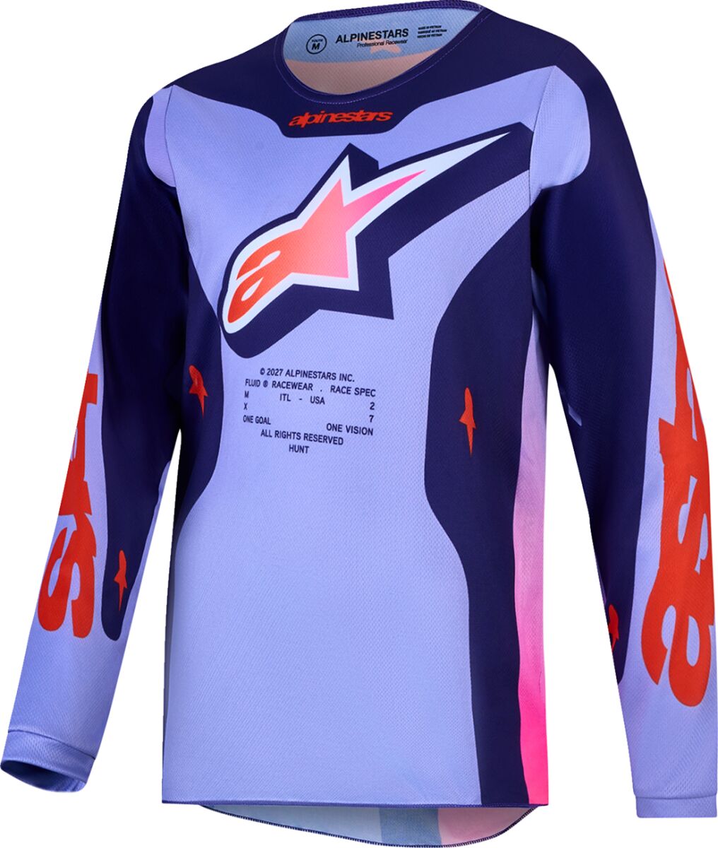 JERSEY YTH FLUID HUNT PUR/PNK