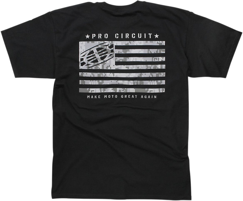 TEE PC FLAG BLK LG