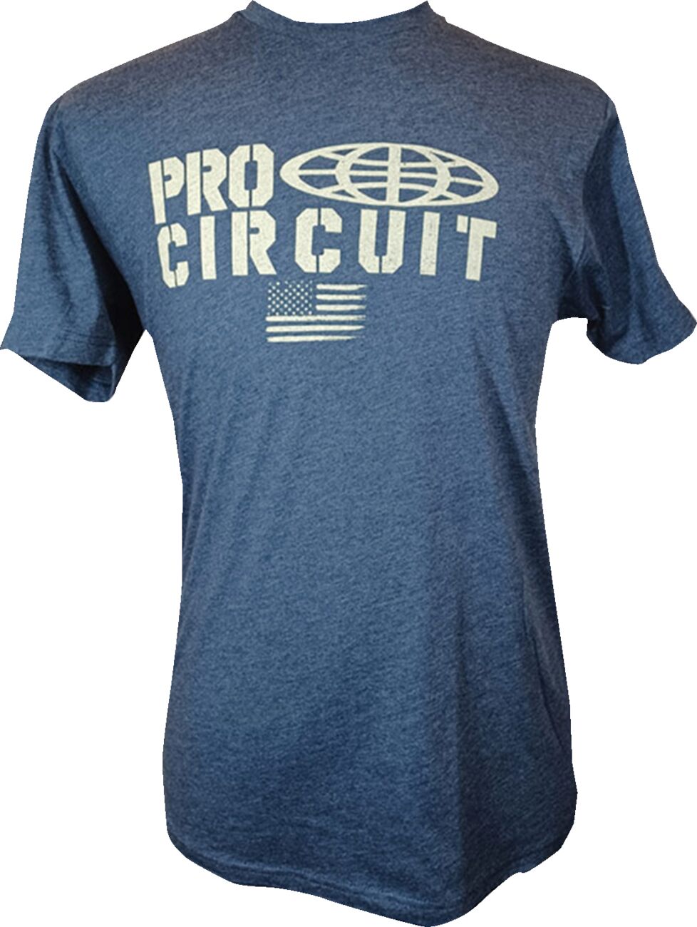 T-SHIRT PC LOGO FLAG HEATHERED