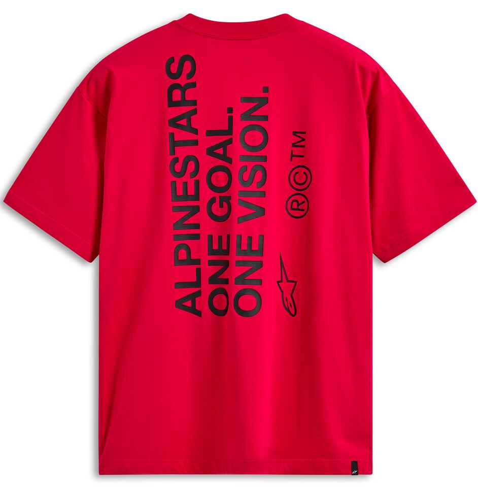 TEE SS CSF OVERSIZED ONE RED L