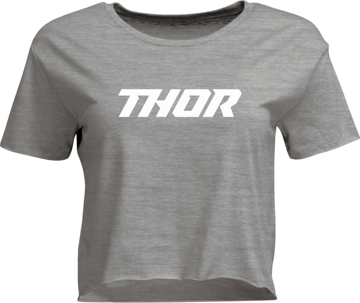 TEE WOMENS CORP HTR GRAY LG
