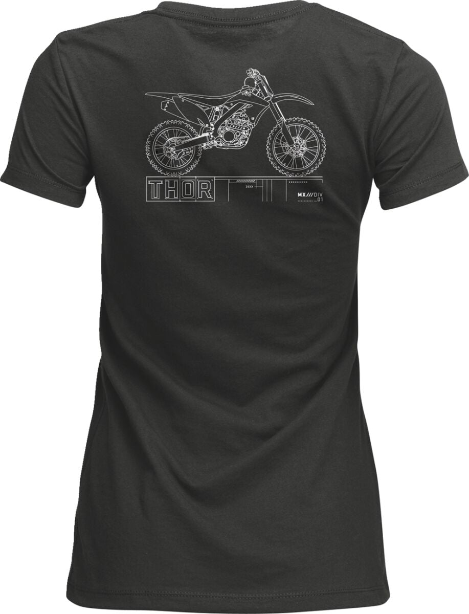 TEE WOMENS BLUEPRINT CHARCOAL