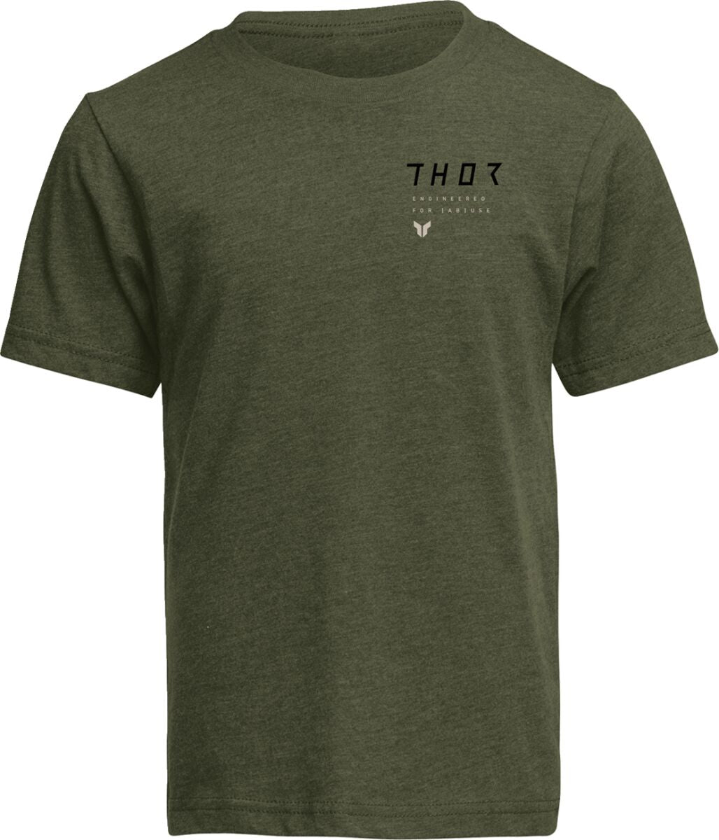 TEE YTH STAMP OLIVE SM