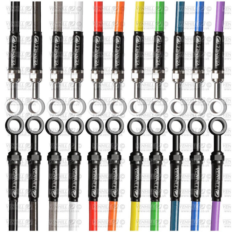 VENHI BRK HOSE KIT F BLK/CHR YAM6005F