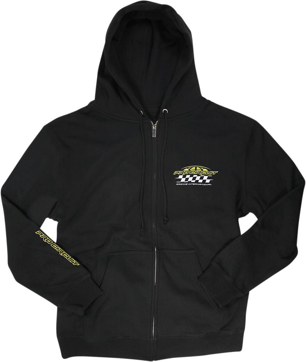 ZIP HOODY RACER BLK LG