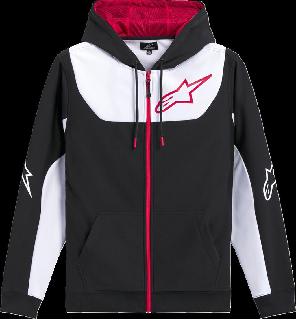 HOODIE ZIP SESSIONS V3 BLK/WHT
