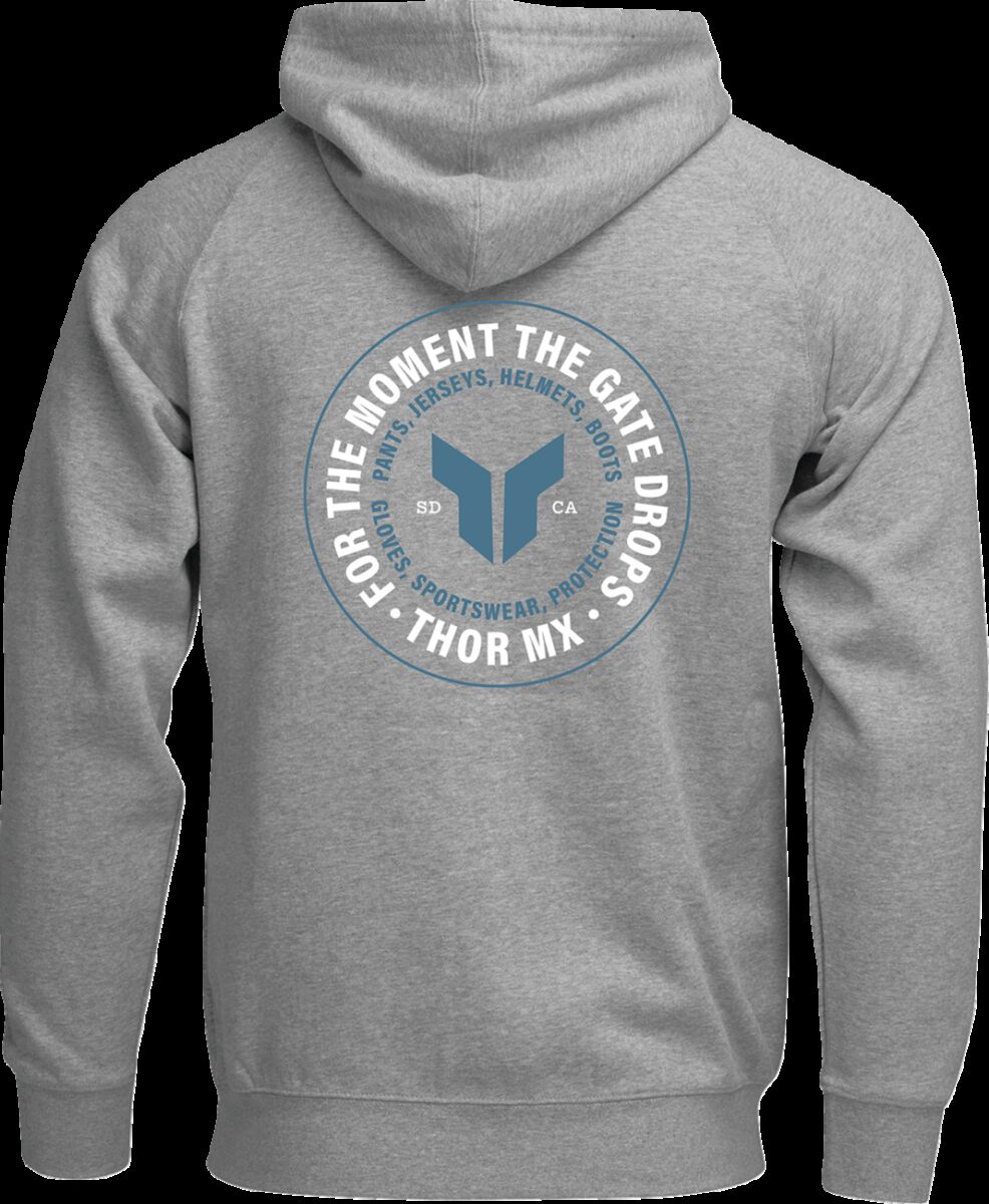 HOODIE ZIP UP BADGE HTR GRAY 2