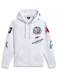 HOODIE ZIP VARIEGATE WHITE XL
