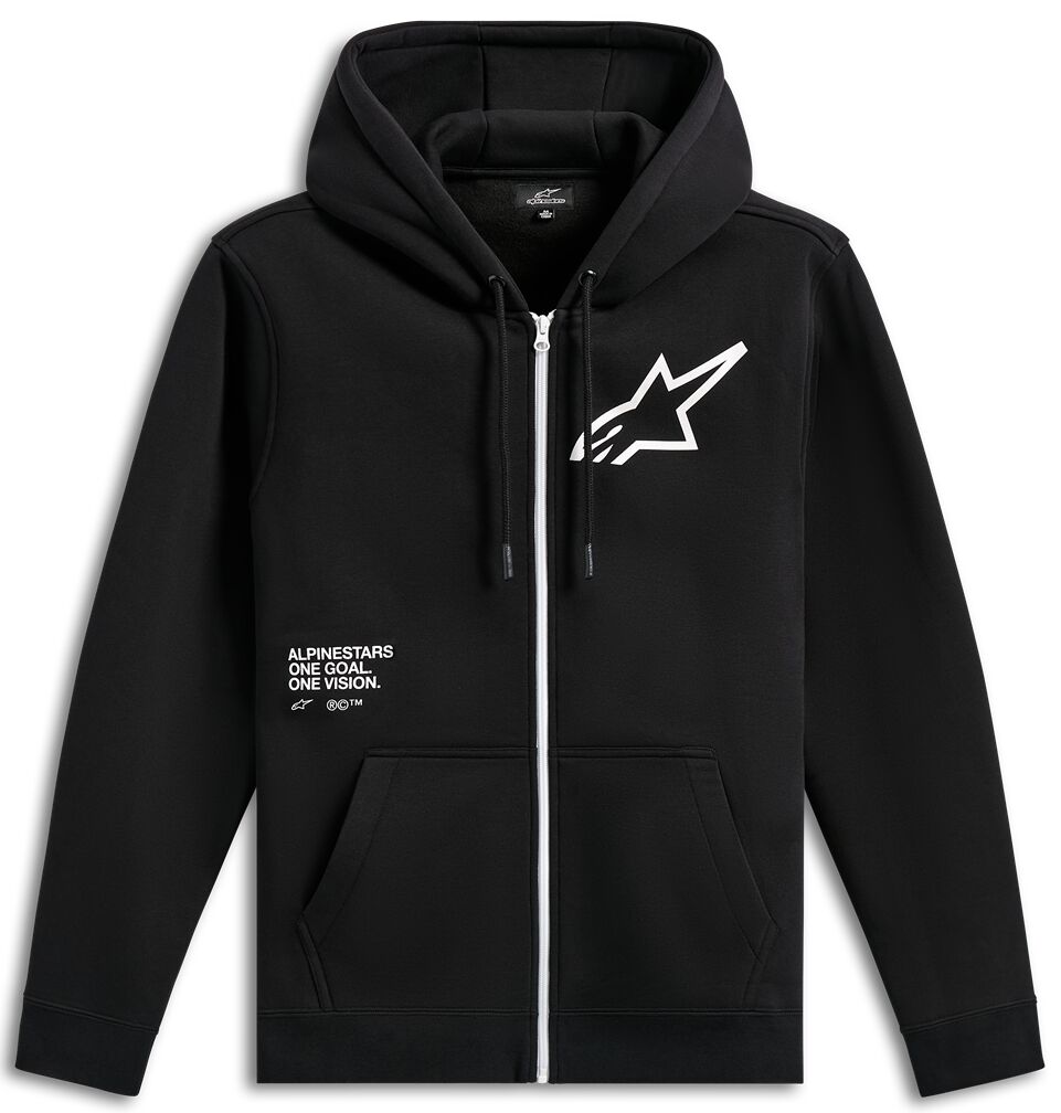 HOODIE ZIP TRANSVERSE BLACK L