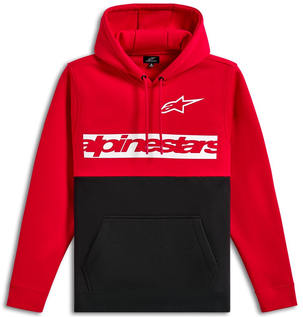 HOODIE PO PARALLEL RED/BLACK M
