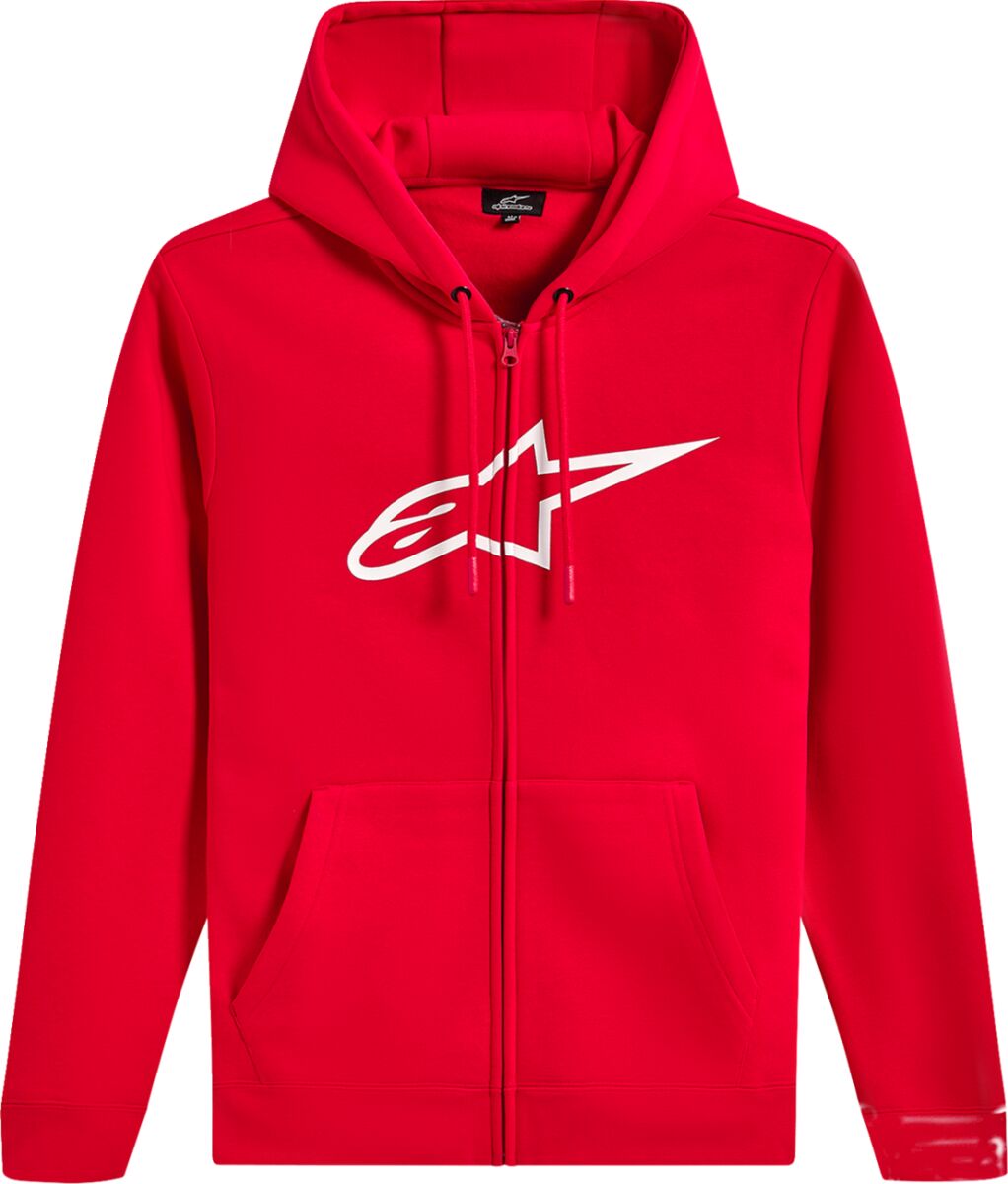 HOODIE ZIP AGELESS V3 RED/WHIT