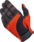 GLOVES MOTO ORG/BLK LG