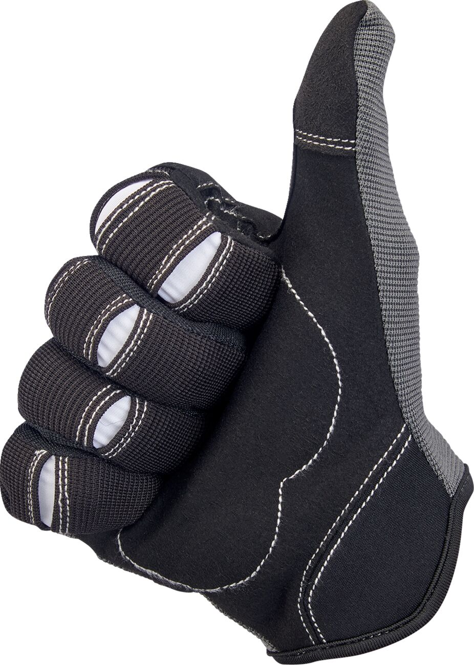 GLOVES MOTO GRY/BLK SM
