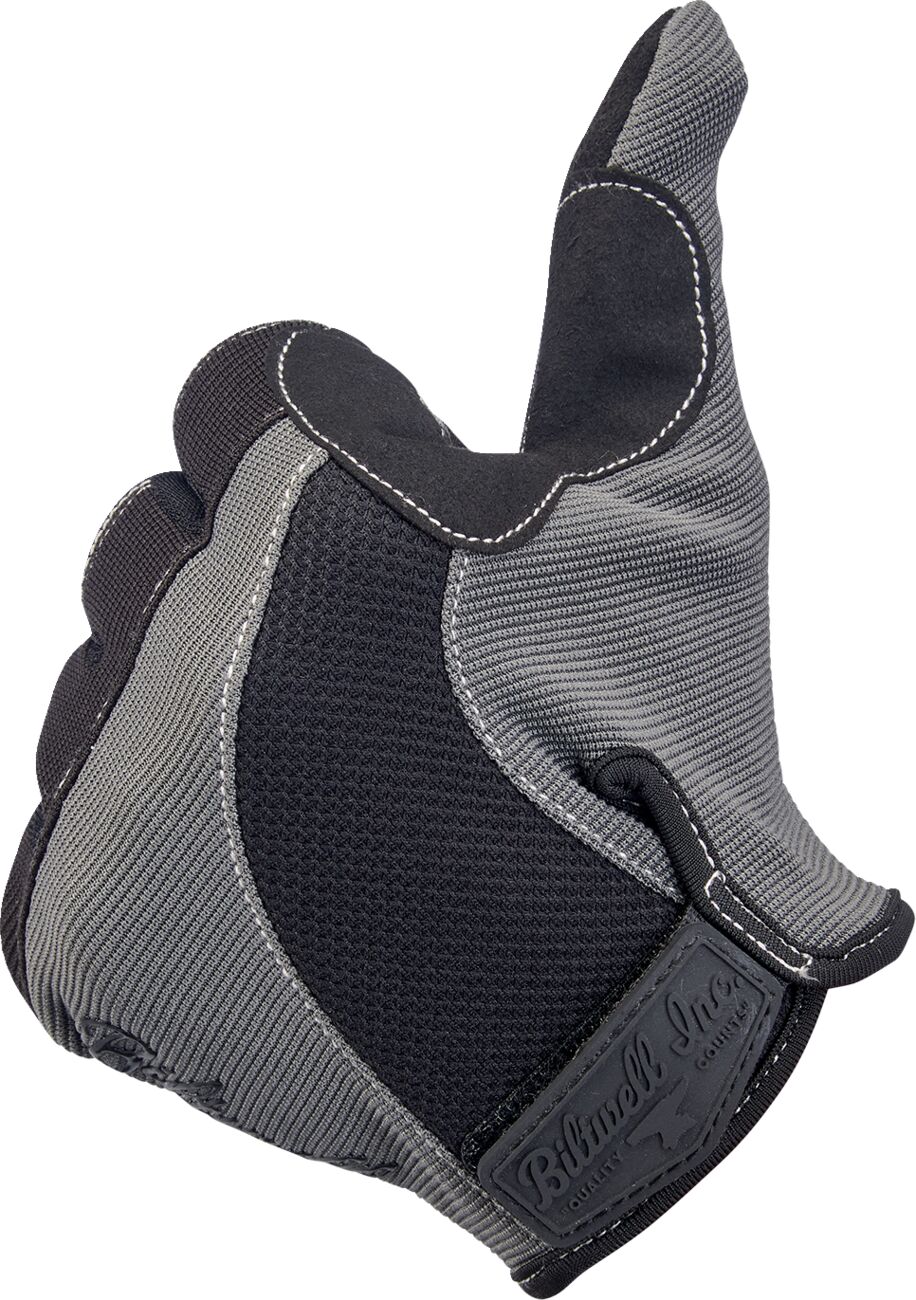 GLOVES MOTO GRY/BLK LG