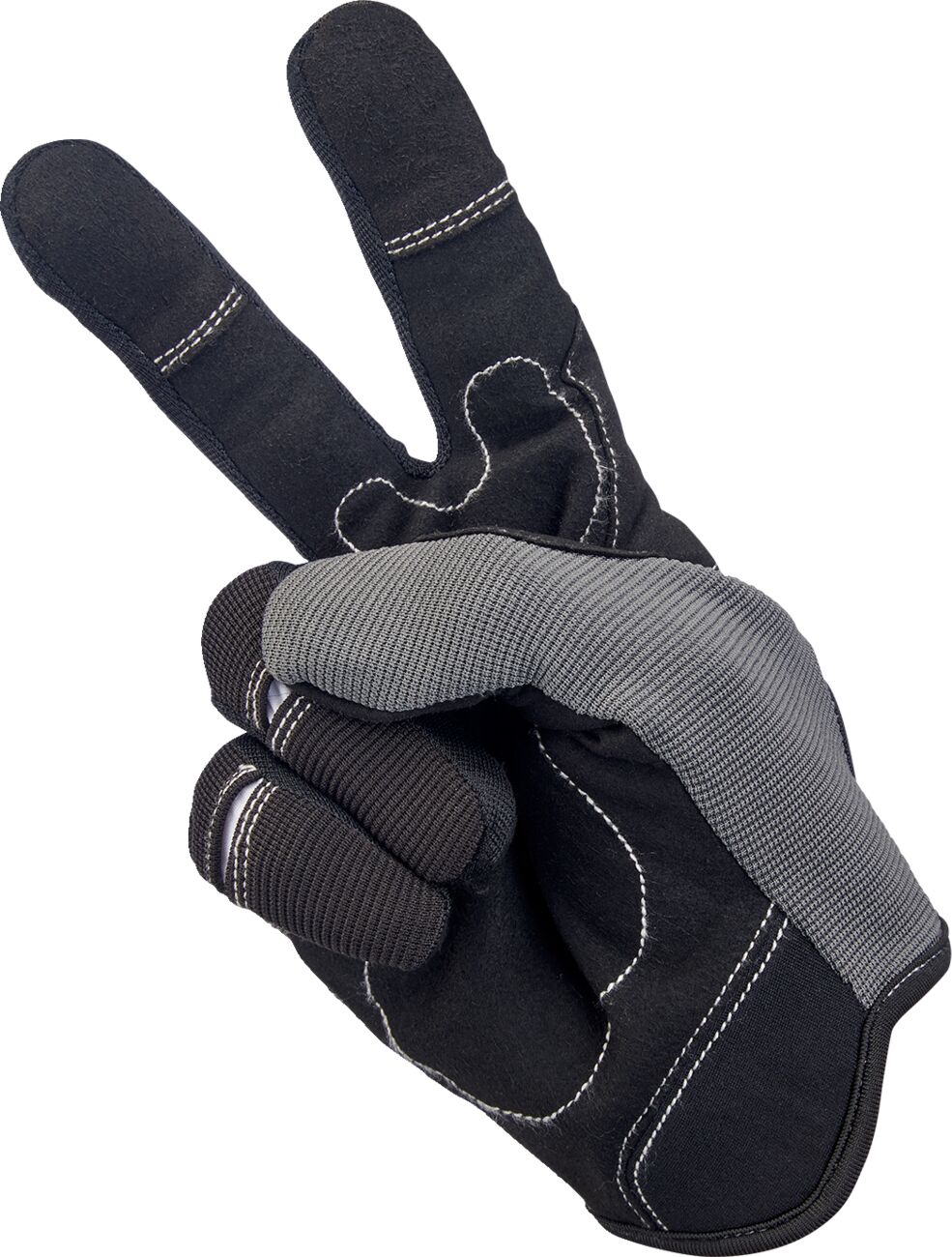 GLOVES MOTO GRY/BLK LG