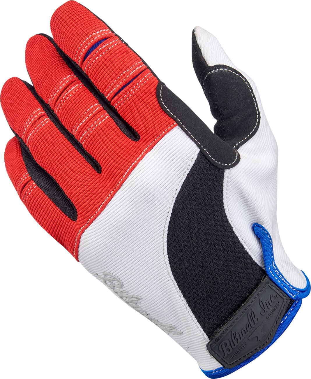 GLOVES MOTO RD/WH/BL MD