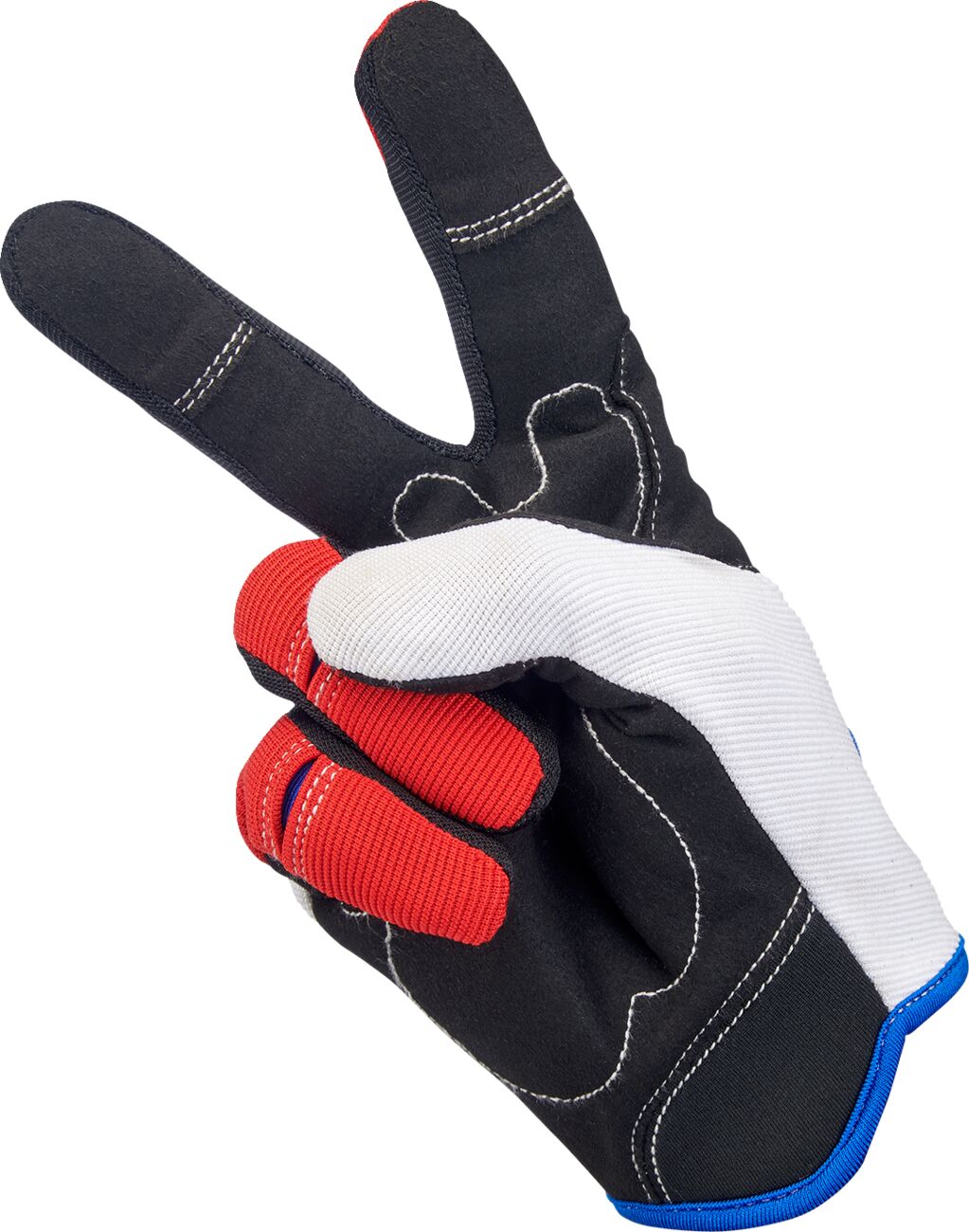GLOVES MOTO RD/WH/BL MD
