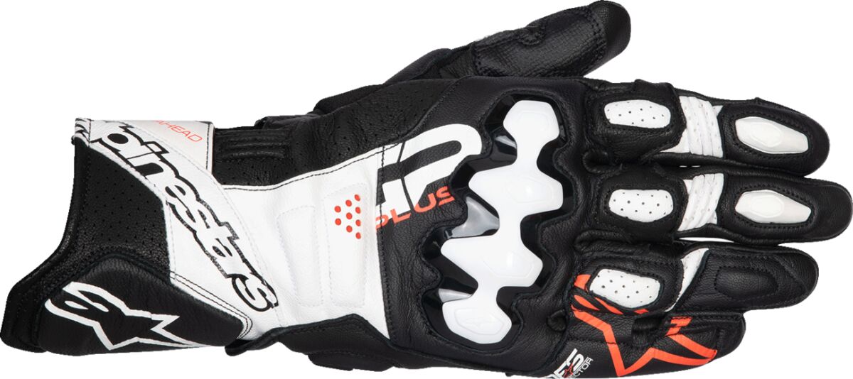 GLOVE GP+ R V3 LTHRBK/WT/RD 2X