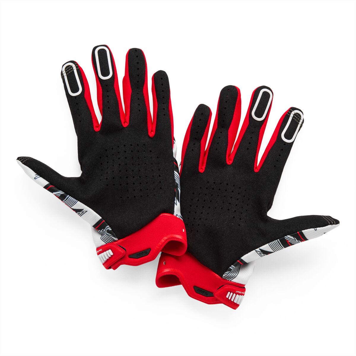 GLOVES RIDEFIT WHITE/RED - L