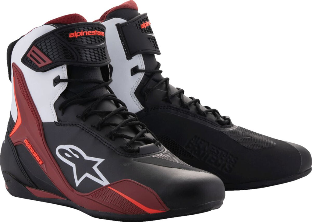 SHOES FASTER-4 BK/WH/DK RD 8