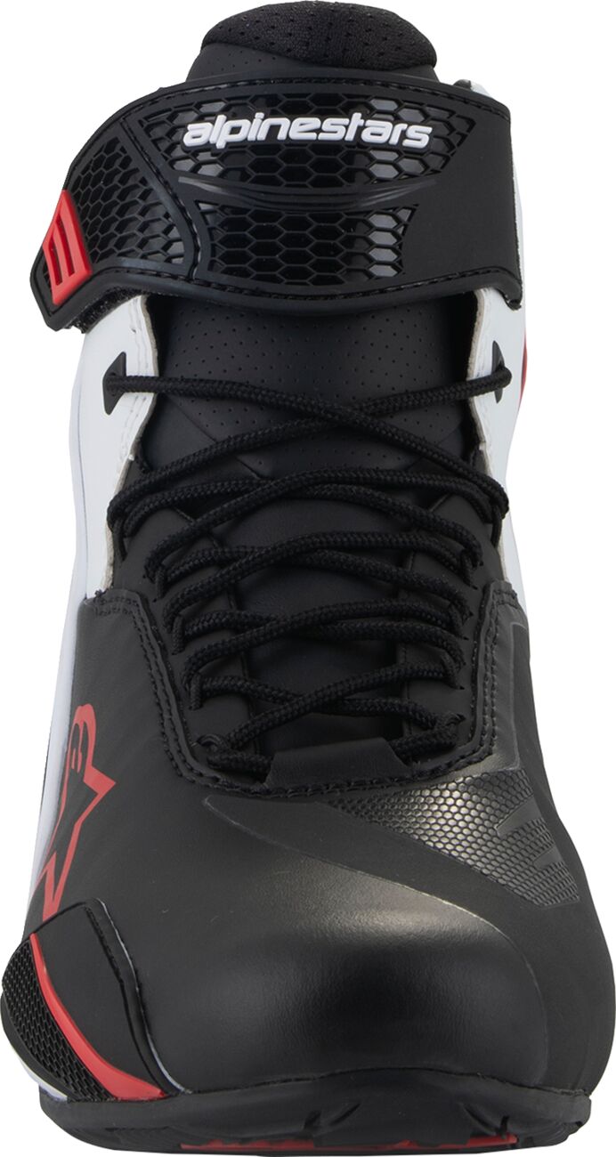 SHOES FASTER-4 BK/WH/DK RD 9.5
