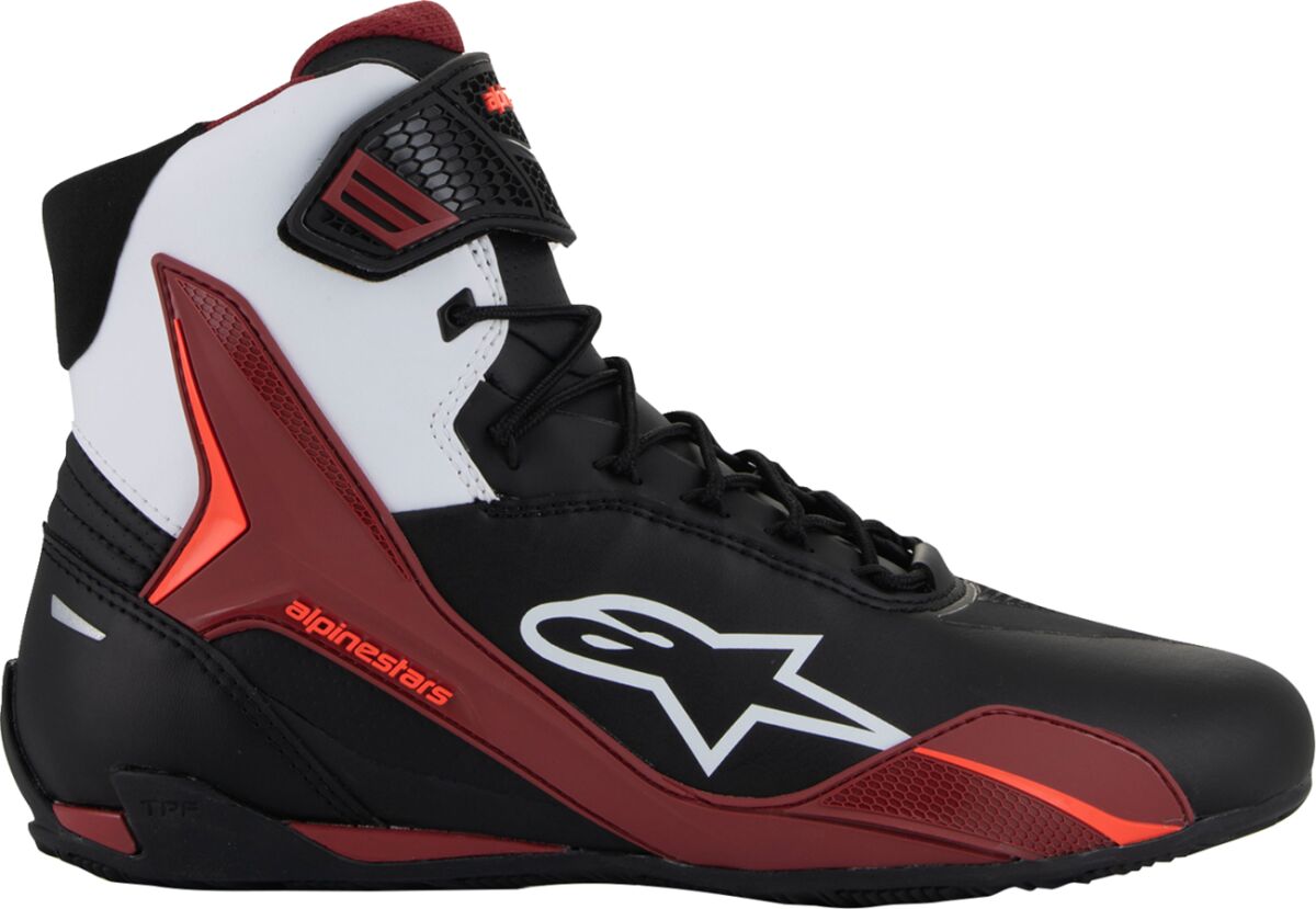 SHOES FASTER-4 BK/WH/DK RD 13