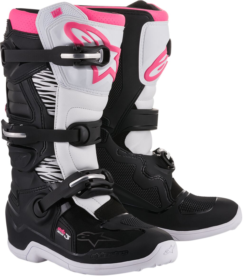 BOOT 4W TECH3 BK/WT/PK 7