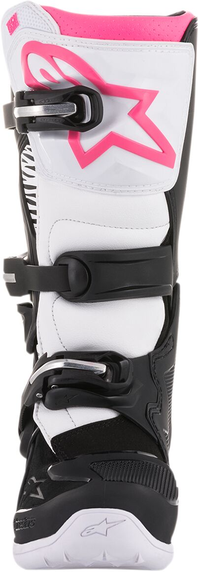 BOOT 4W TECH3 BK/WT/PK 9